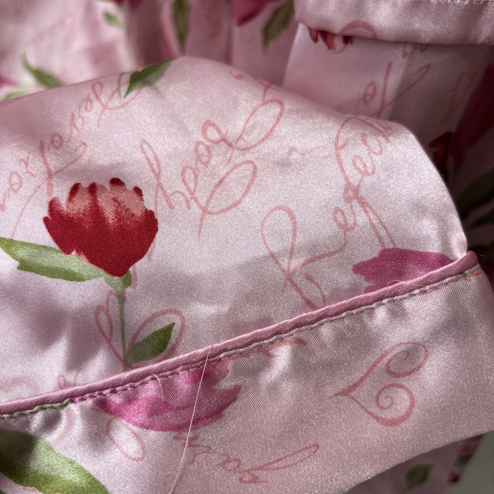 Valerie Stevens women's XL Pink floral Love Notes pajama set long sleeve pants - Picture 5 of 14